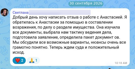 Скриншот отзыва: Документы и тактика дела